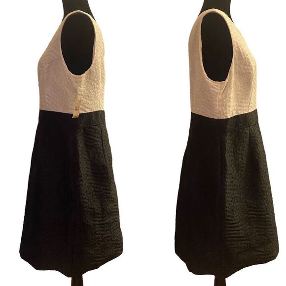 Talbots Black‎ and White Textured Sleeveless Cocktail Formal Party Dress NWT - Picture 3 of 15